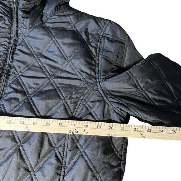 Weatherproof Quilted Jacket Hoodie Womens Size Large Black Cozy Warm Minimalist - Picture 6 of 11